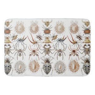 Dark Academia Haeckel Vintage Spinne Symmetrie Kun Badematte