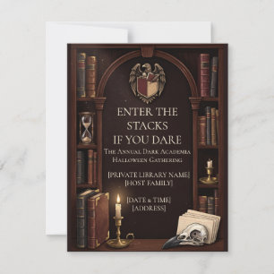 Dark Academia Halloween Vintage  RSVP Karte