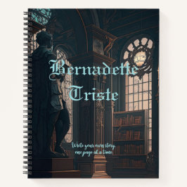 Dark Academia Library Books Vibes Name Sentiment Notizbuch