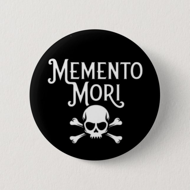 Dark Academia Memento Mori Goth emo Button (Vorderseite)