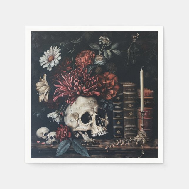 Dark Academia Napkin Serviette (Vorderseite)