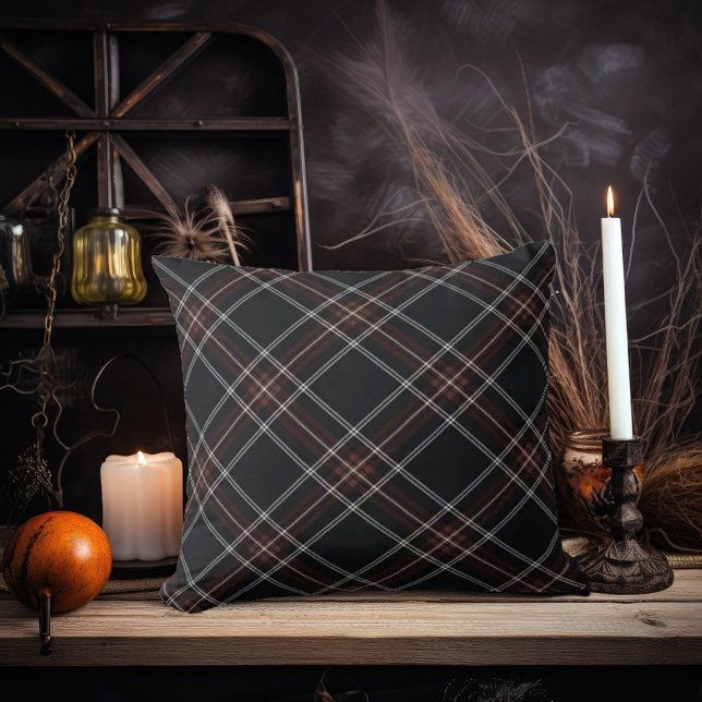 Dark Academia Navy Plaid design Kissen (Von Creator hochgeladen)