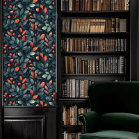 Dark Academia Red and Aquamarin Foliates