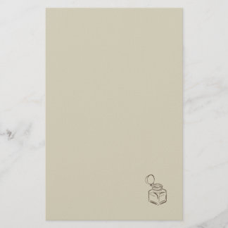 Dark Academia Tintenfass – Minimalistische Vintage Briefpapier