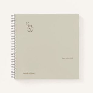 Dark Academia Tintenfass – Minimalistische Vintage Notizbuch