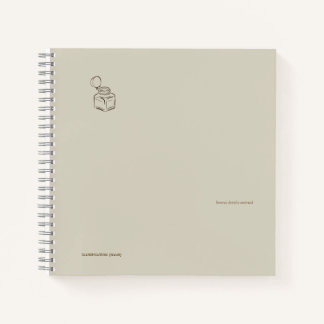 Dark Academia Tintenfass – Minimalistische Vintage Notizbuch