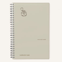 Dark Academia Tintenfass – Minimalistische Vintage Notizbuch