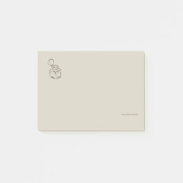 Dark Academia Tintenfass – Minimalistische Vintage Post-it Klebezettel