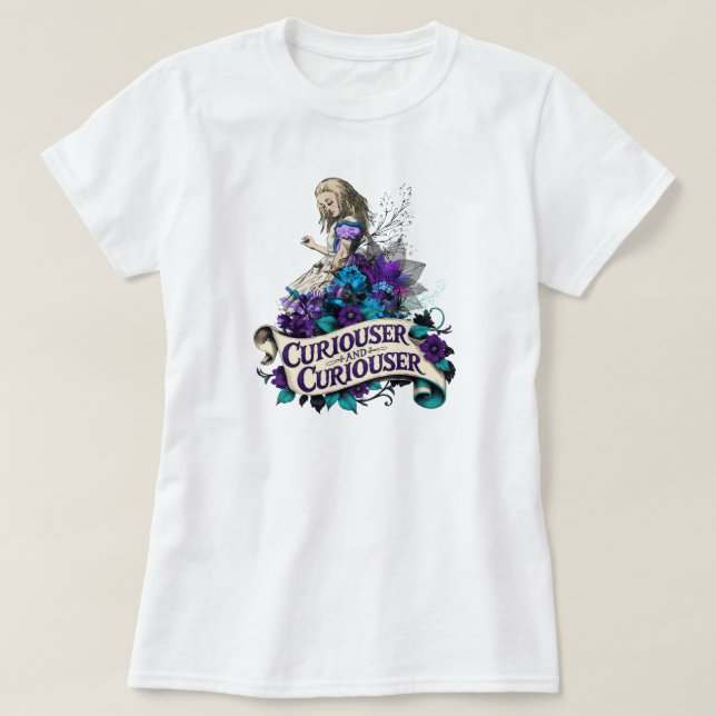 Dark Alice Curiouser and Curiouser T-Shirt (Design vorne)
