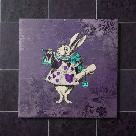 Dark Alice Rustic Deep Purple Rabbit Fliese