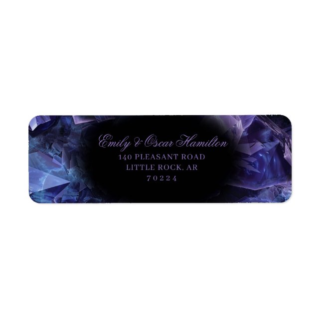 Dark Amethyst Boho Witch Crystals Return Address (Vorne)