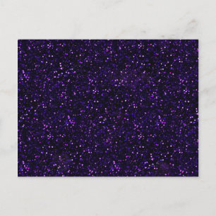 Dark Amethyst Lila Glitzer Postkarte