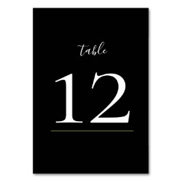 Dark and Moody Ferns Modern Wedding Tischnummern