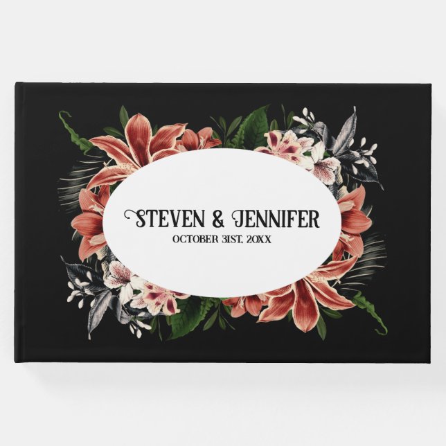 Dark and Moody Wedding Guestbook Gästebuch (Vorderseite)