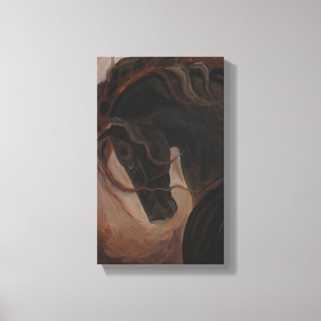 Dark andalusian, andalusians, Pferdekunst, spanisc Leinwanddruck (Vorderseite)