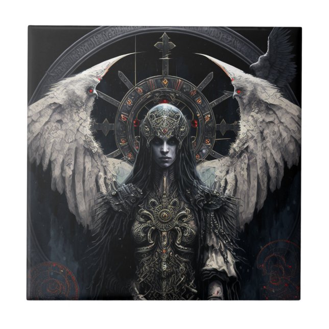 Dark Angel Gothic Fantasy Art Fliese (Vorderseite)