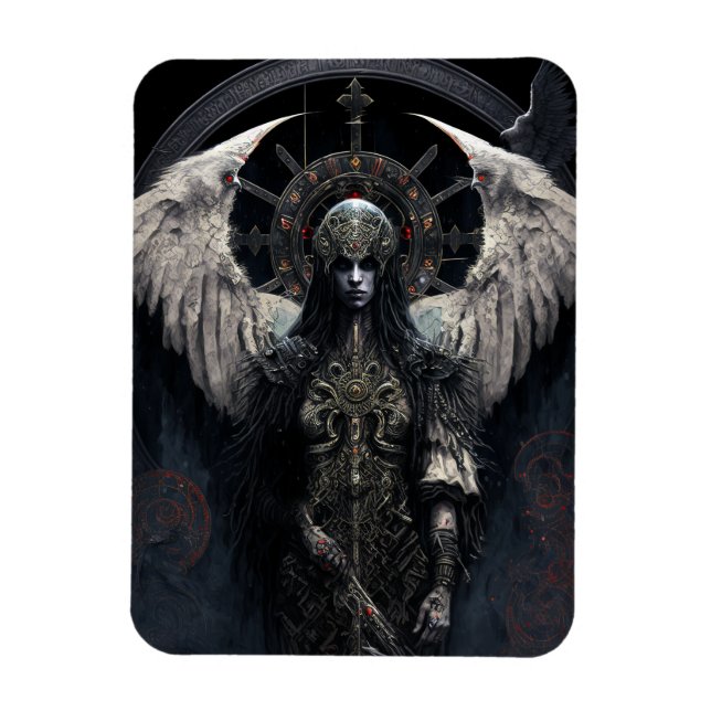 Dark Angel Gothic Fantasy Art Magnet (Vertikal)