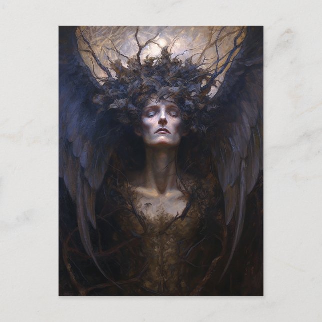 Dark Angel Gothic Goth Fantasy Art Postkarte (Vorderseite)
