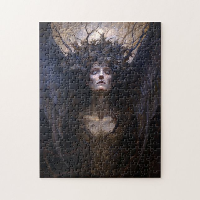 Dark Angel Gothic Goth Fantasy Art Puzzle (Vertikal)