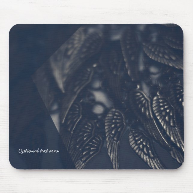Dark Angel Wings Gothic Glam Personalisiert Mousepad (Vorne)
