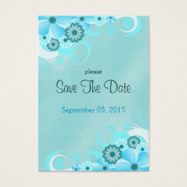 Dark Aqua Blue Floral Wedding Mini retten Termine
