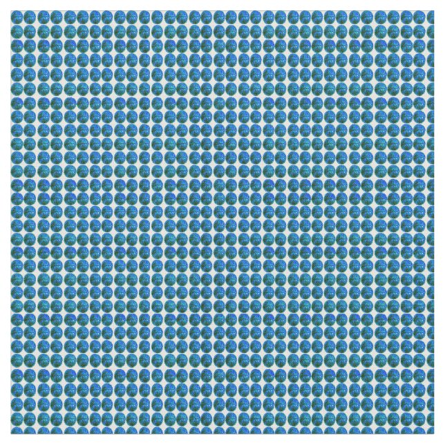 Dark Aqua Dot Combed Cotton Stoff (Nahaufnahme)
