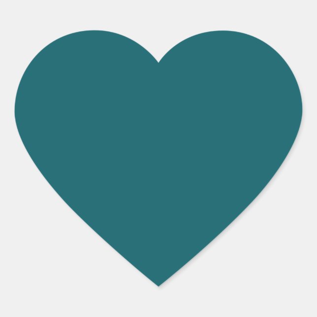 Dark Aquamarin Heart Sticker (Vorderseite)