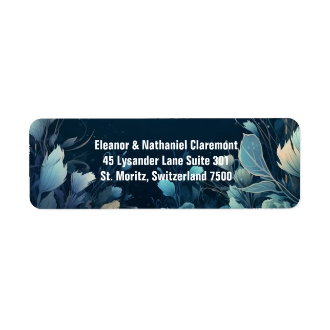 Dark Aquamarine und Aquamarin Blue Floral Wedding (Vorne)