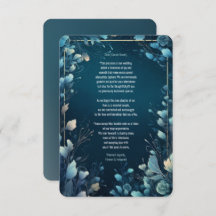 Dark Aquamarine und Aquamarin Blue Floral Wedding