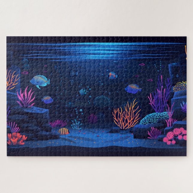 Dark Aquarium Puzzle (Horizontal)
