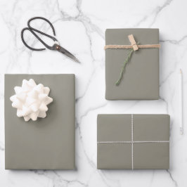 Dark Ashy Gray Spring And Summer Trending Color Geschenkpapier Set