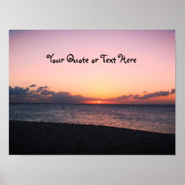 Dark Beach Sunset Poster