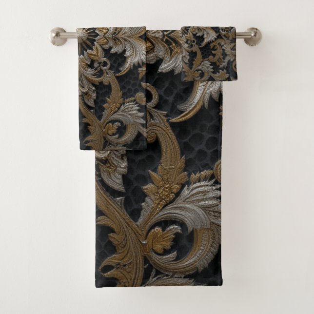 Dark-Beige Lacework-Couture Badhandtuch Set (Insitu)