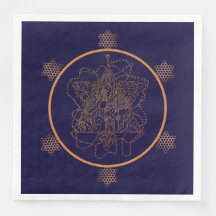 Dark Berry Wine Jewish Star Paper Teller