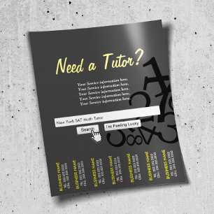 Dark Beruflich Search Bar Math Tutor-Flyer Flyer