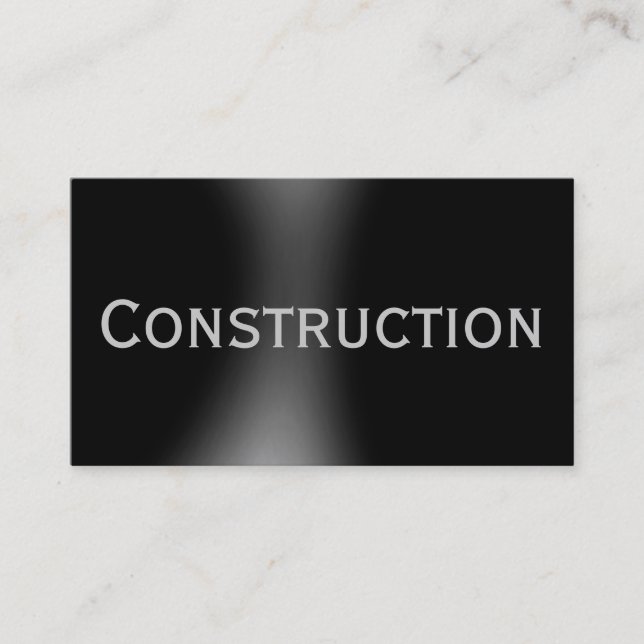 Dark Black Construction Business Card Visitenkarte