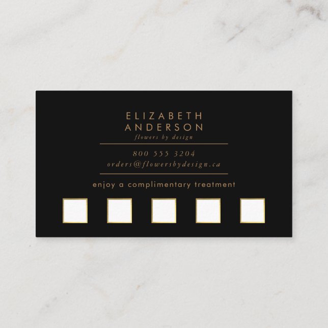 Dark Black Gold Rose Bouquet Treuekarte (Rückseite)