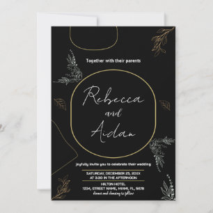 Dark Black Wedding Einladungen