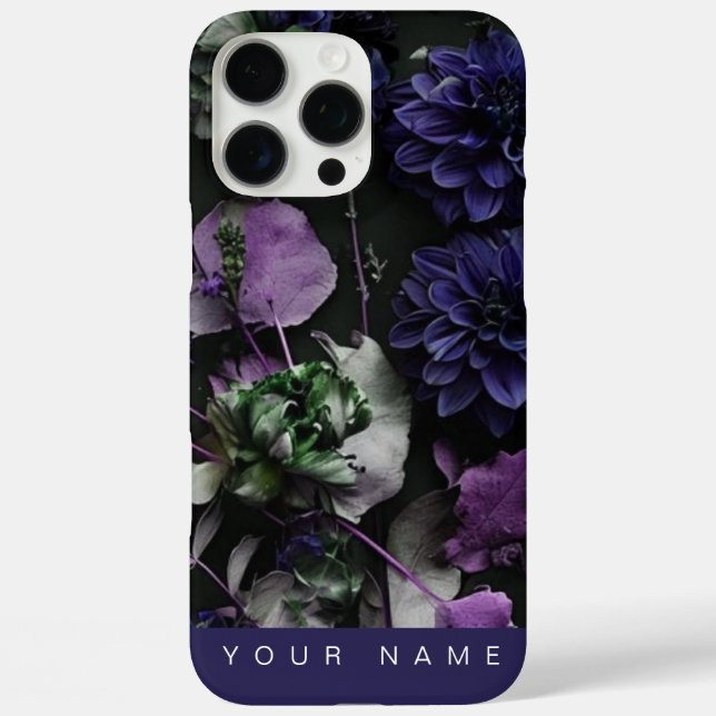 Dark Bloom Blue Case-Mate iPhone Hülle (Rückseite)