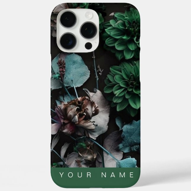Dark Bloom Dark Green Case-Mate iPhone Hülle (Rückseite)