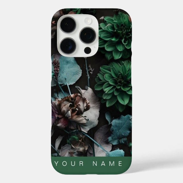 Dark Bloom Dark Green Case-Mate iPhone Hülle (Rückseite)