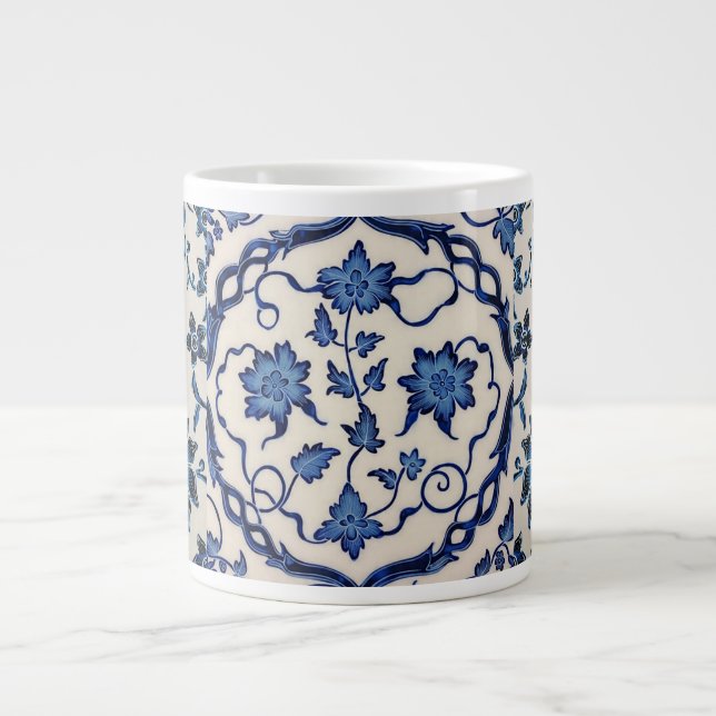 Dark Blue Batik Beauty Specialty Tasse (Vorderseite)