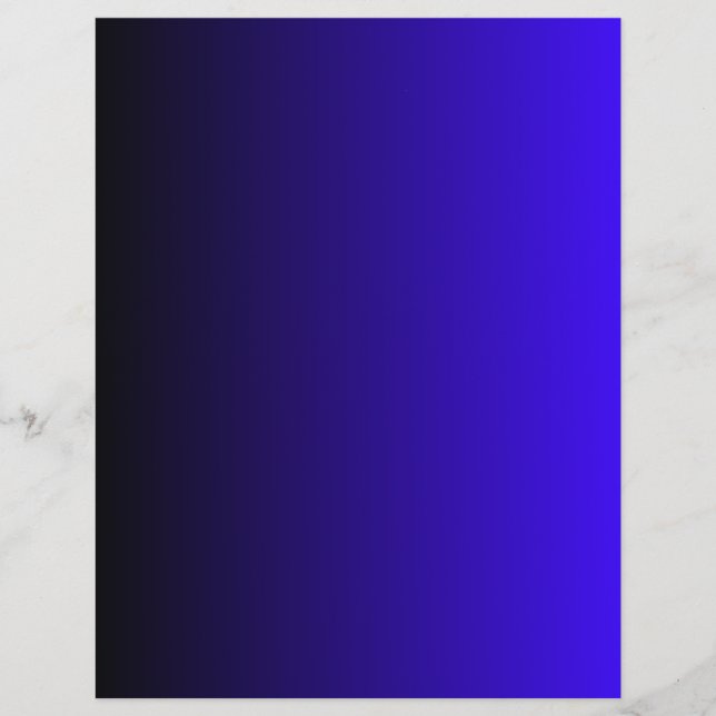 Dark Blue Black Ombre Gradient Scrapbook Paper (Vorderseite)