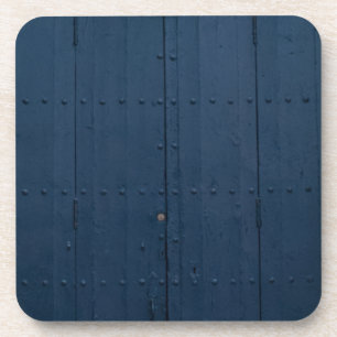 Dark Blue Boathouse Door Costa Brava Spanien Getränkeuntersetzer