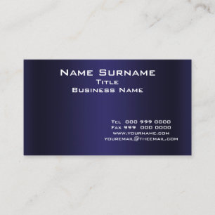 Dark Blue Business Card Visitenkarte