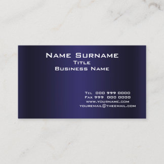 Dark Blue Business Card Visitenkarte