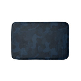 Dark Blue Camo Abstract Badematte