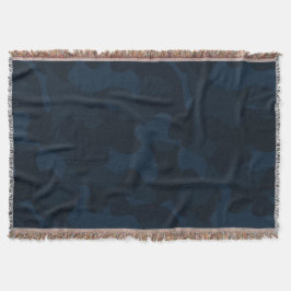 Dark Blue Camo Abstract Decke