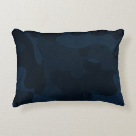 Dark Blue Camo Abstract Dekokissen