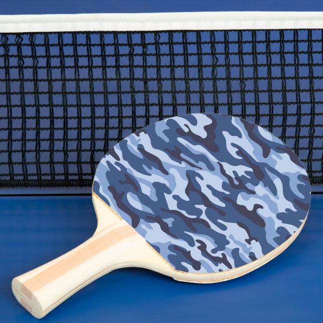 Dark Blue Camouflage Pattern Tischtennis Schläger (InSitu)